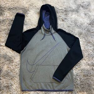 Nike Blue and Gray Dri-FIT Hoodie